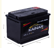 Акумулятор стартерний 6СТ-75 АПЗ (-/+) KAINAR EFB